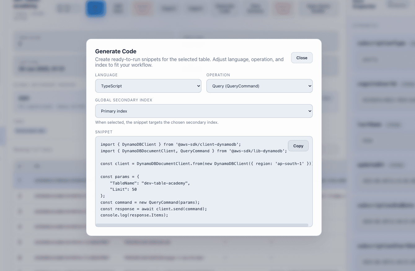 DynoConsole AI code generation
