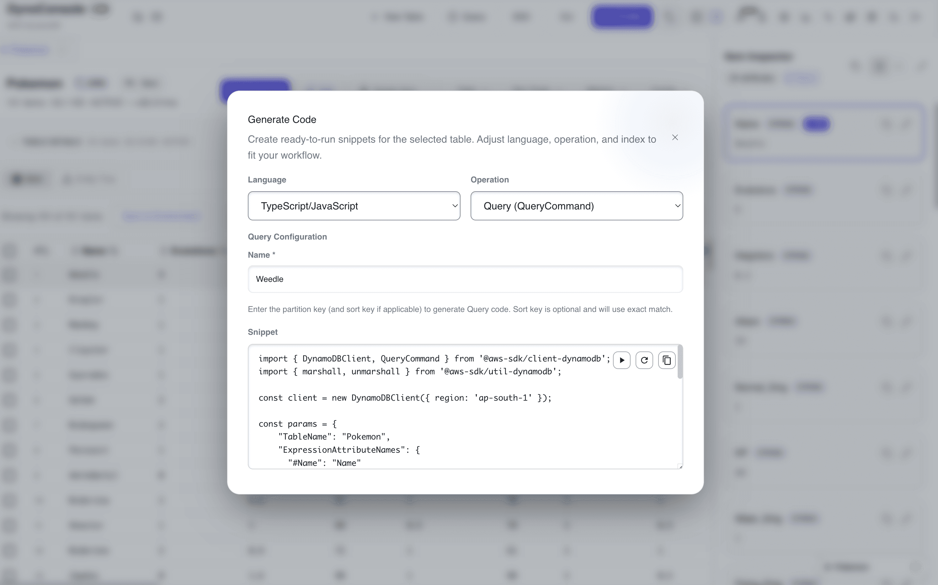 DynoConsole generating deployable infrastructure code for an AppSync GraphQL API
